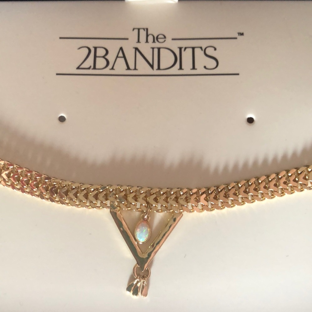 BNWB the2bandits Sundrop Choker 14k Gold Opal - Picture 1 of 5